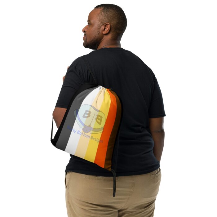 Drawstring bag - 2 Sided Print - Bear Brotherhood Pride Flag - Image 2