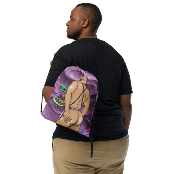 Drawstring bag - 2 Sided Print - Cakes - Image 2