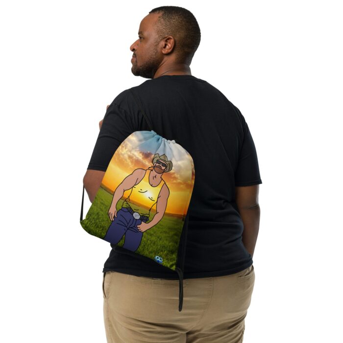 Drawstring bag - 2 Sided Print - Cowboy Blues - Image 2
