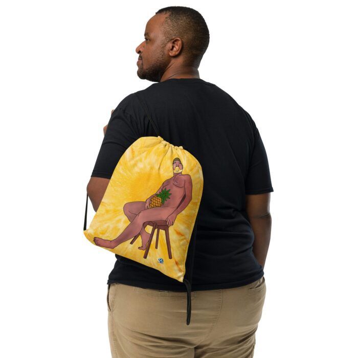 Drawstring bag - 2 Sided Print - Pineapple Makes It Sweet - Image 2