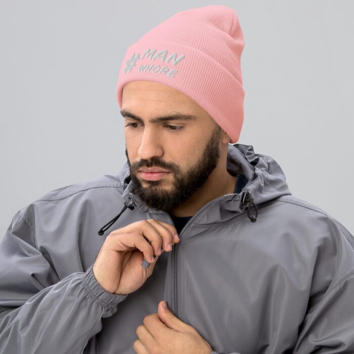 Cuffed Beanie - # Man Whore - Image 11