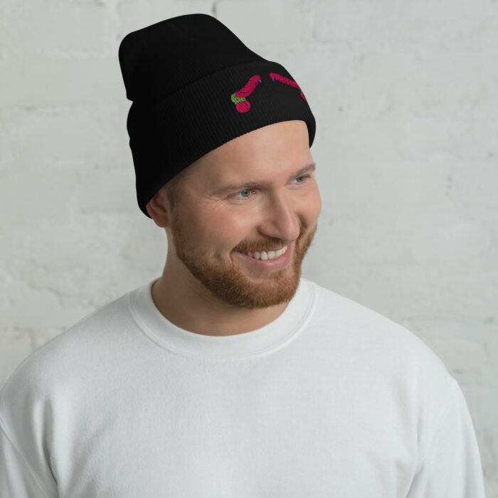 Cuffed Beanie - Pop Art Cock Duo