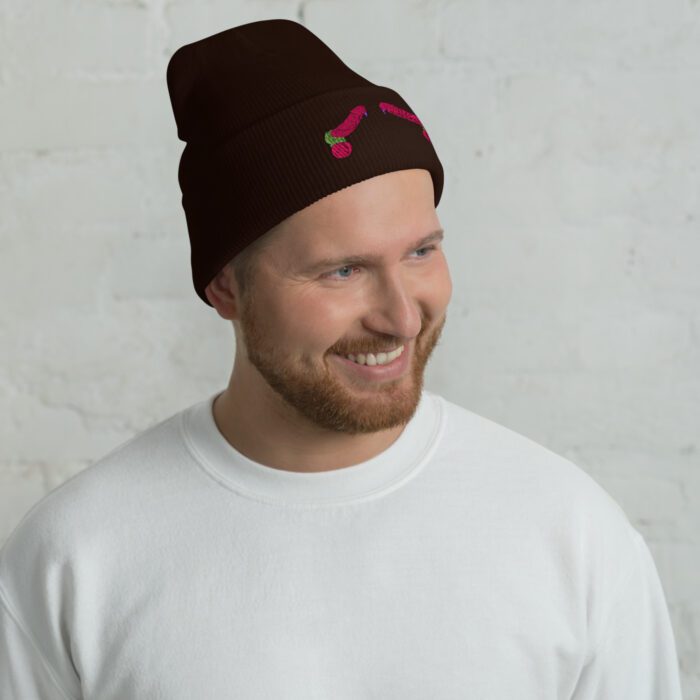 Cuffed Beanie - Pop Art Cock Duo - Image 2