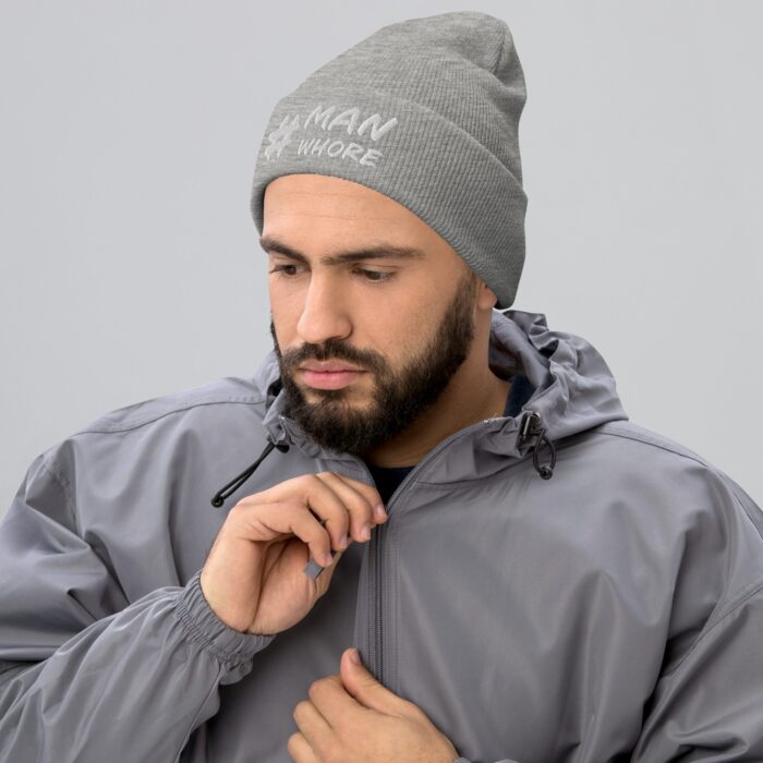 Cuffed Beanie - # Man Whore - Image 9