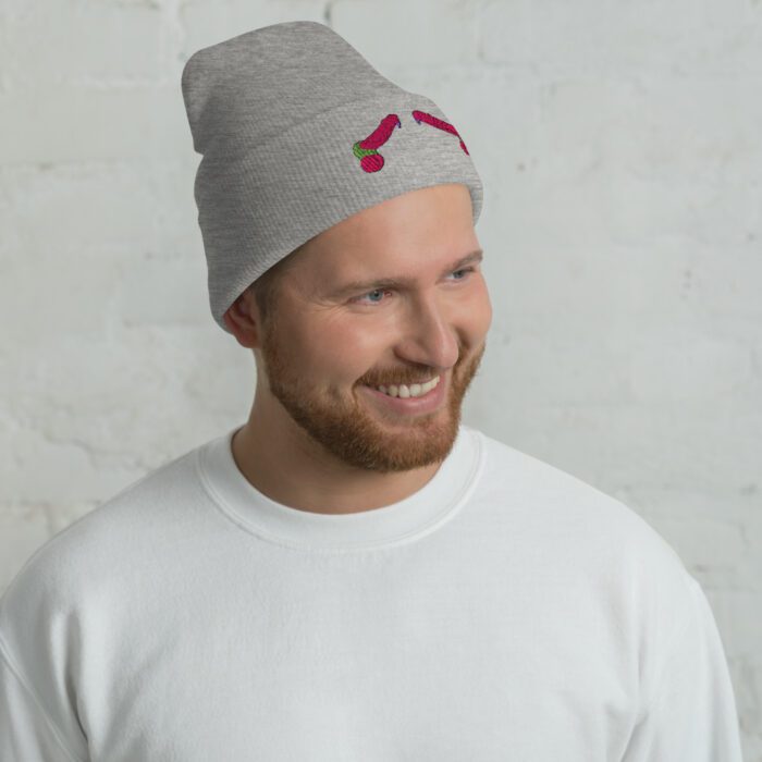 Cuffed Beanie - Pop Art Cock Duo - Image 9
