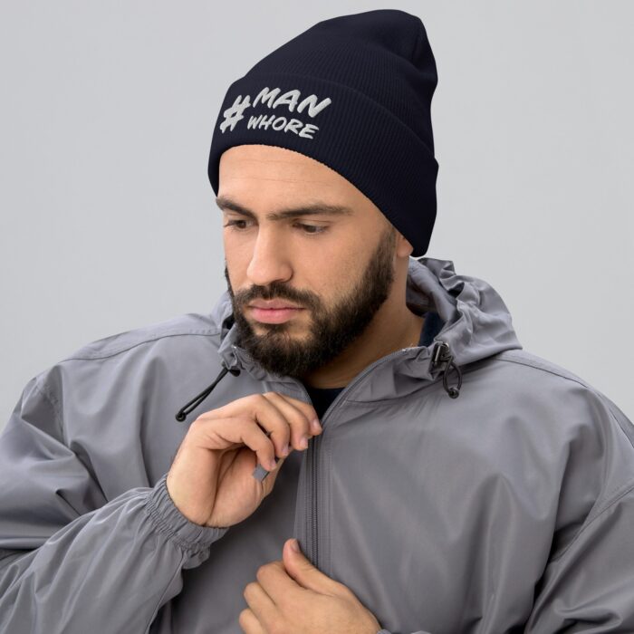 Cuffed Beanie - # Man Whore - Image 3