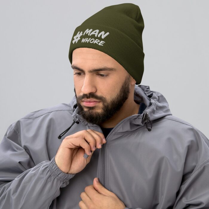 Cuffed Beanie - # Man Whore - Image 7