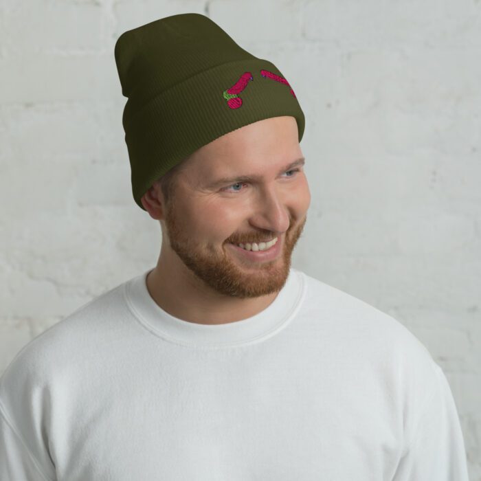 Cuffed Beanie - Pop Art Cock Duo - Image 7
