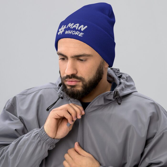 Cuffed Beanie - # Man Whore - Image 5