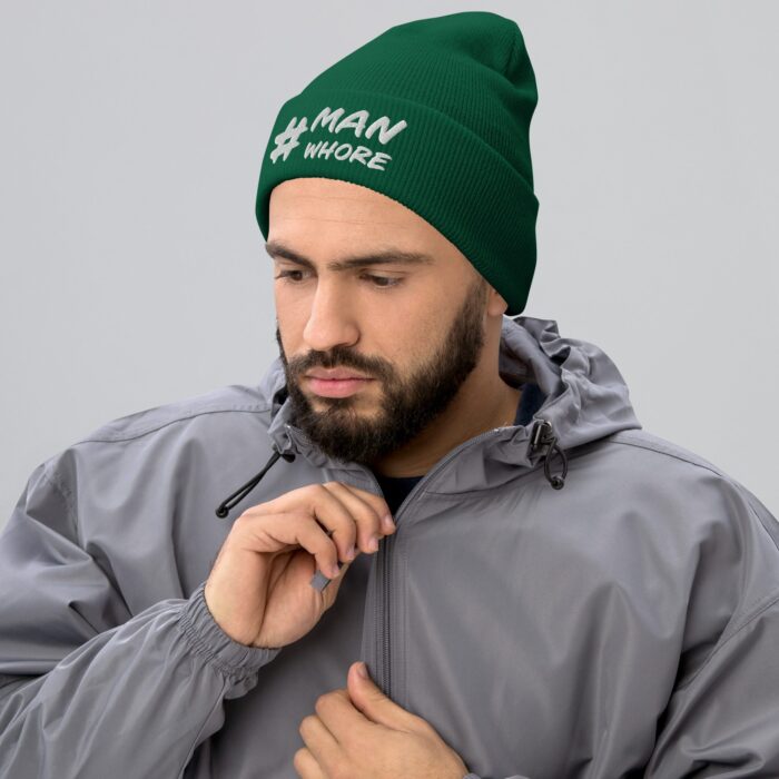 Cuffed Beanie - # Man Whore - Image 8