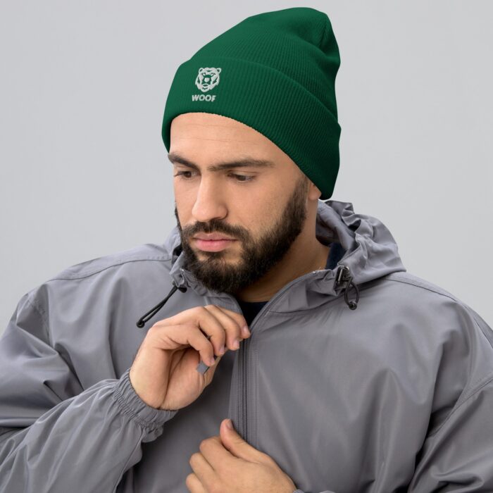 Cuffed Beanie - Geometric Bear Woof - Image 8