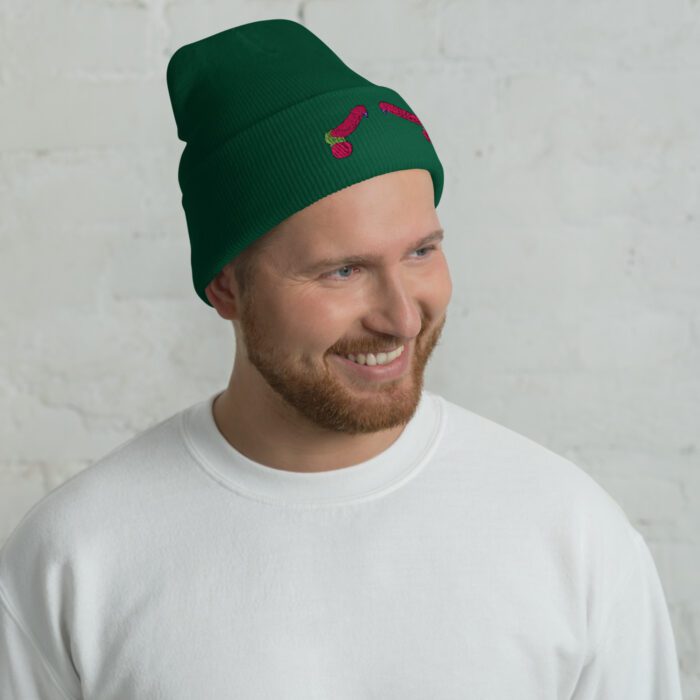 Cuffed Beanie - Pop Art Cock Duo - Image 8