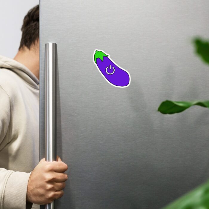 Novelty Magnet - Power Top Eggplant