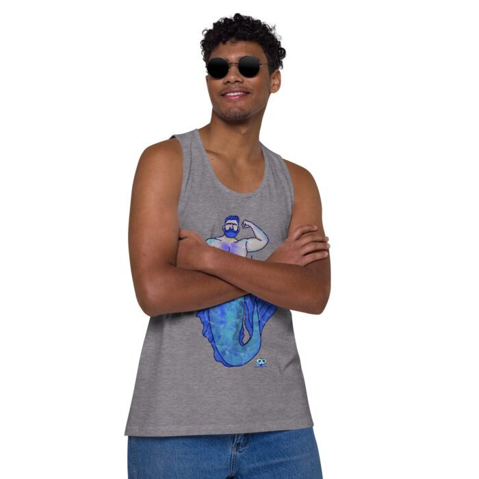Men’s premium tank top - MerCub Blue - Image 35