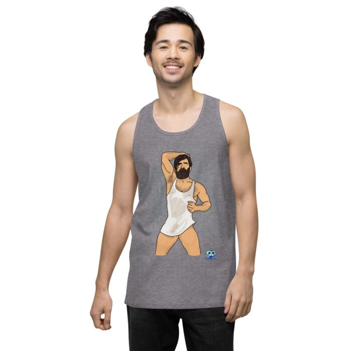 Men’s premium tank top - Rain - Image 42