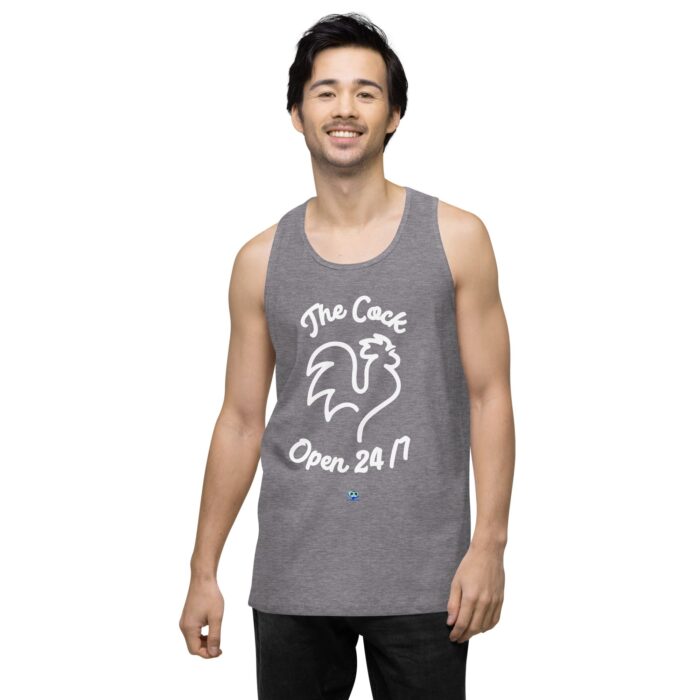 Men’s premium tank top - The Cock Open 24/7 - Image 42