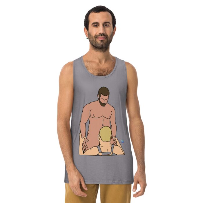 Men’s premium tank top - BlowJob and Harness - Image 17