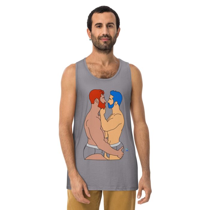 Men’s premium tank top - Brief Kiss - Image 17
