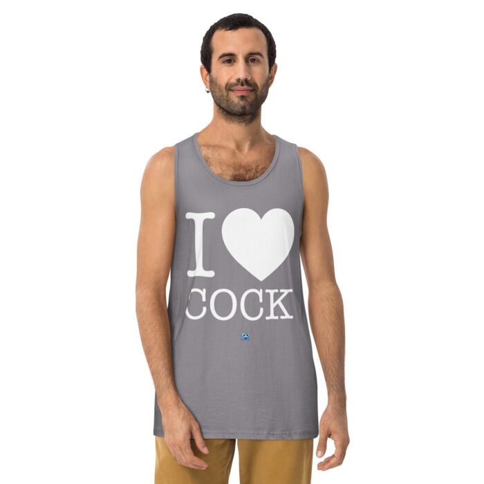 Men’s premium tank top - I Heart Cock - Image 17