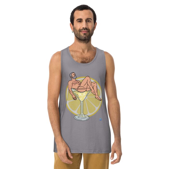 Men’s premium tank top - Lemon Drop - Image 17