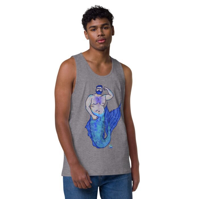 Men’s premium tank top - MerCub Blue - Image 34