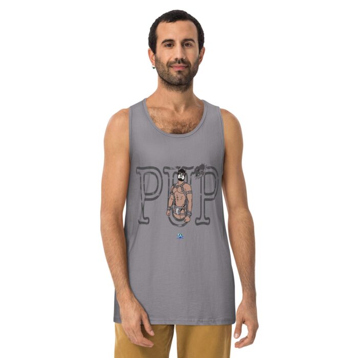 Men’s premium tank top - Pup Sign - Image 17