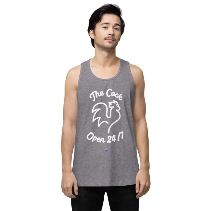 Men’s premium tank top - The Cock Open 24/7 - Image 41