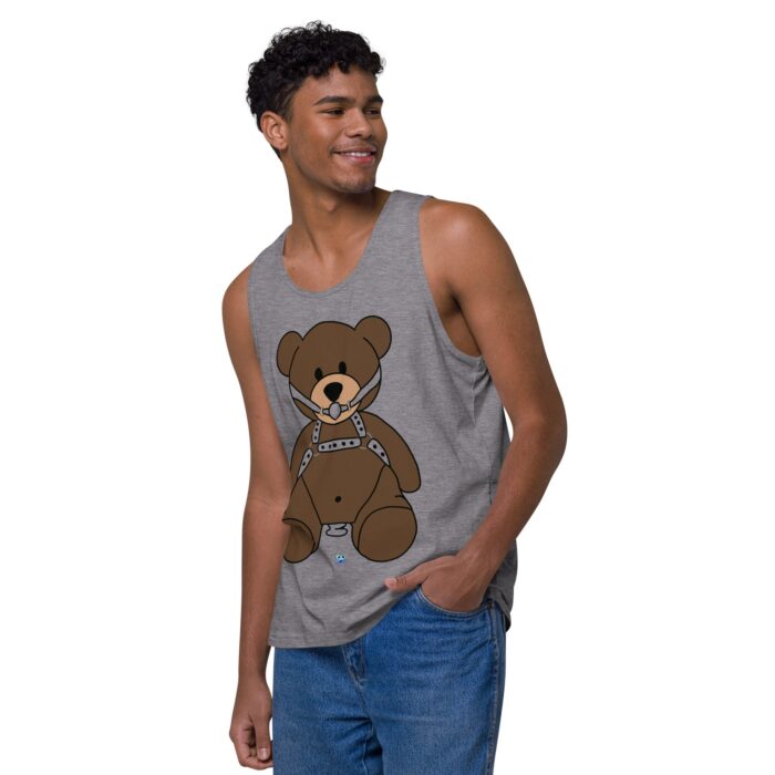 Men’s premium tank top - Gagged Teddy Bear (Butt Plug) - Image 35