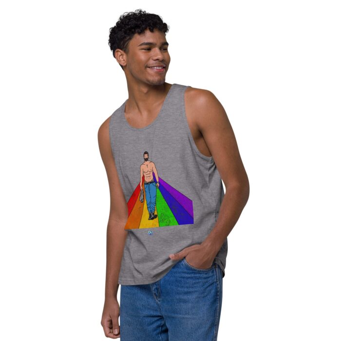 Men’s premium tank top - Rainbow Road - Image 35