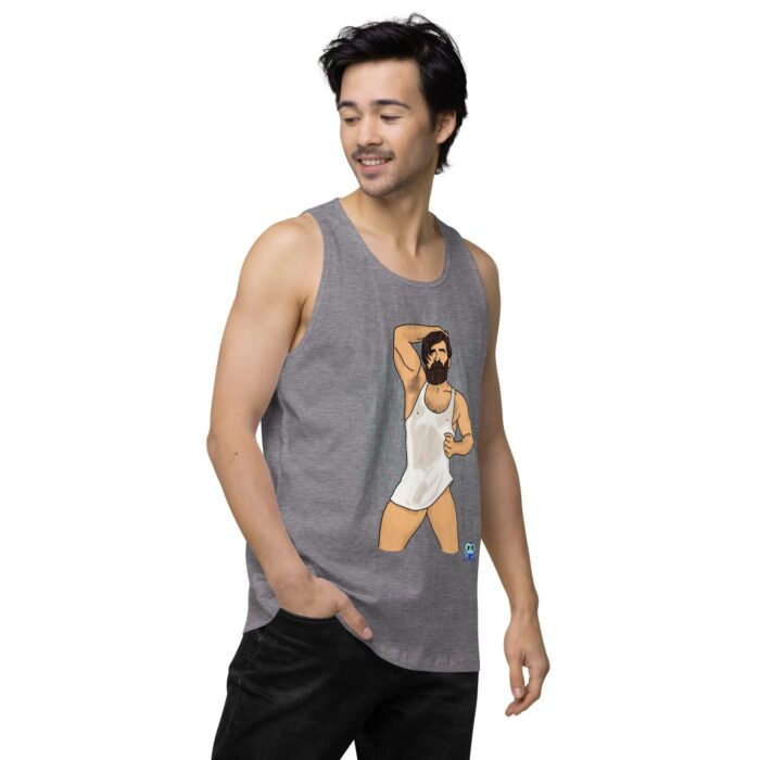 Men’s premium tank top - Rain - Image 43