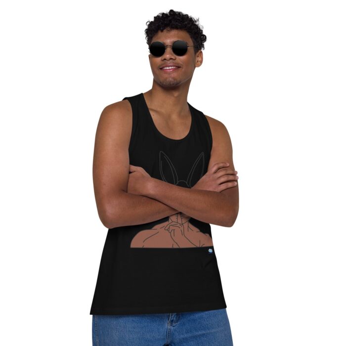 Men’s premium tank top - Bunny Ear Mask (Easter) - Image 3