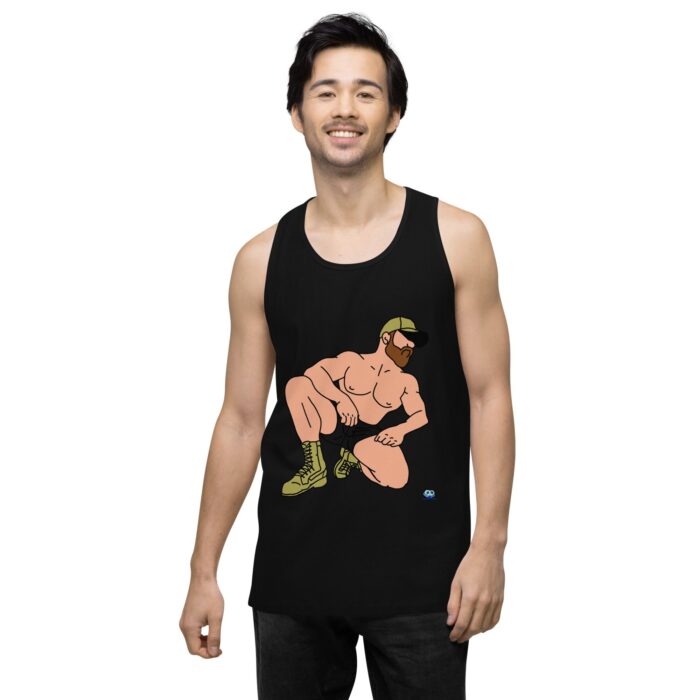 Men’s premium tank top - Combat Boots - Image 3
