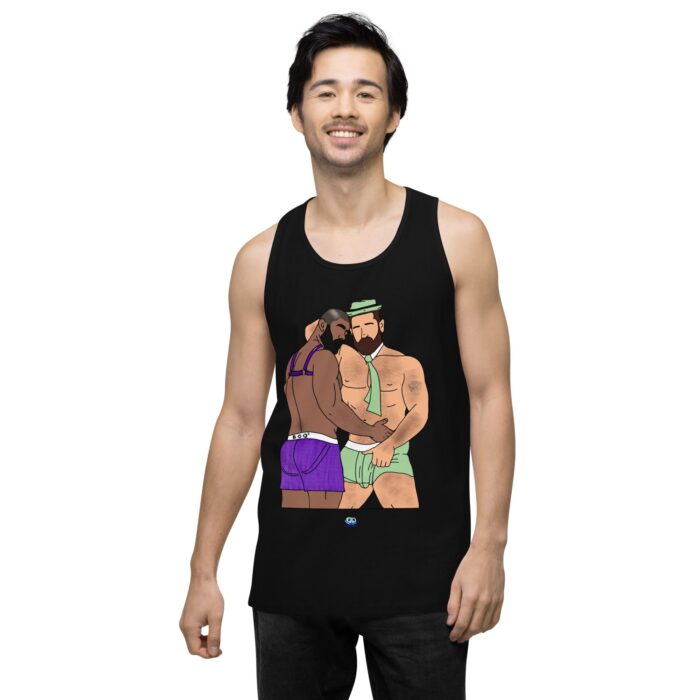 Men’s premium tank top - He's Got a Basket - Image 3