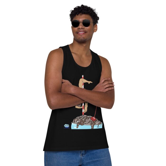 Men’s premium tank top - Milkshake - Image 2