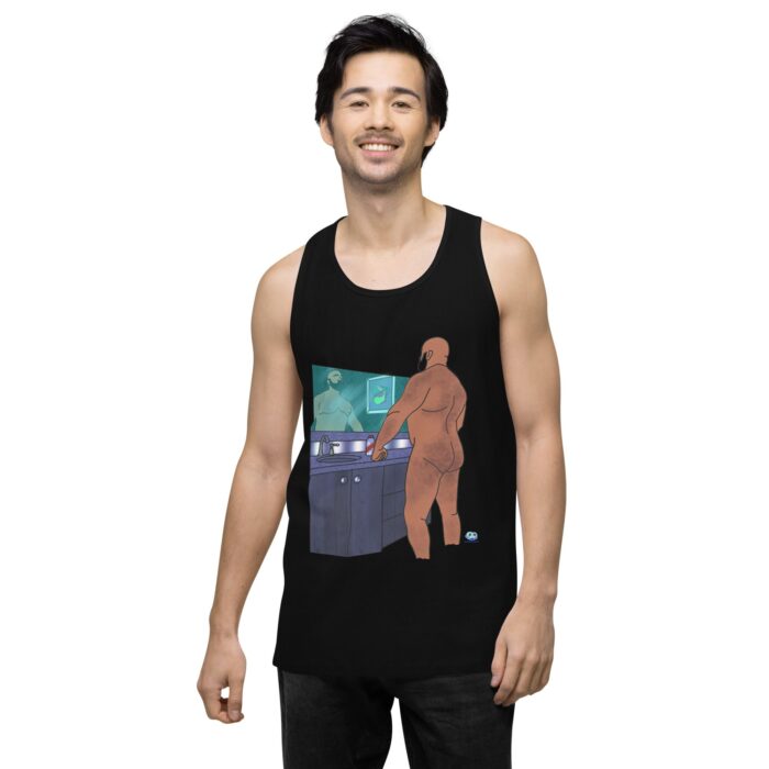Men’s premium tank top - Morning Routine - Image 3