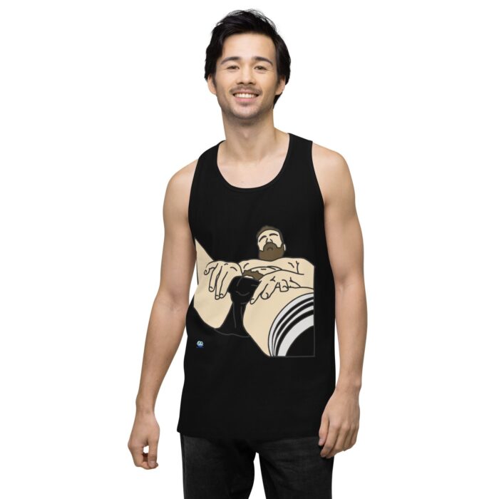 Men’s premium tank top - Peekaboo Bush - Image 3