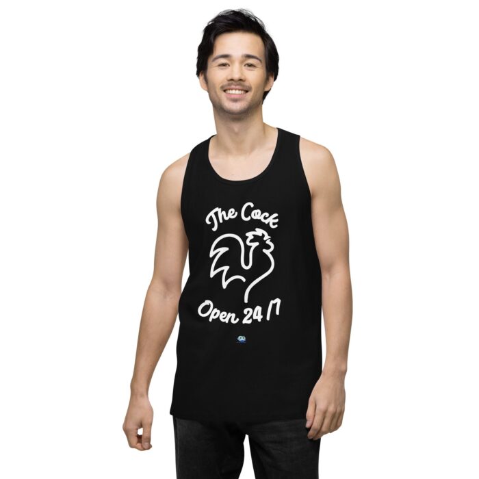 Men’s premium tank top - The Cock Open 24/7 - Image 2