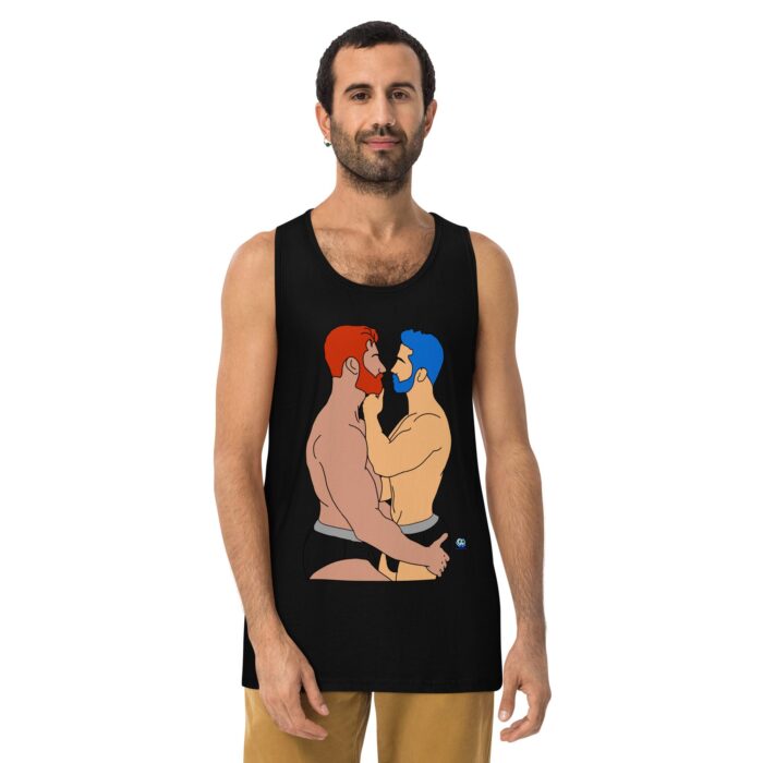 Men’s premium tank top - Brief Kiss - Image 2