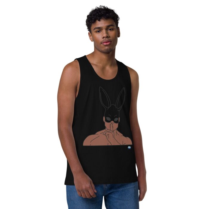 Men’s premium tank top - Bunny Ear Mask (Easter) - Image 2