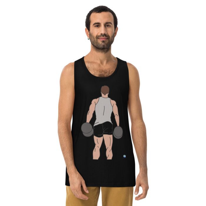 Men’s premium tank top - Dumbbells - Image 2