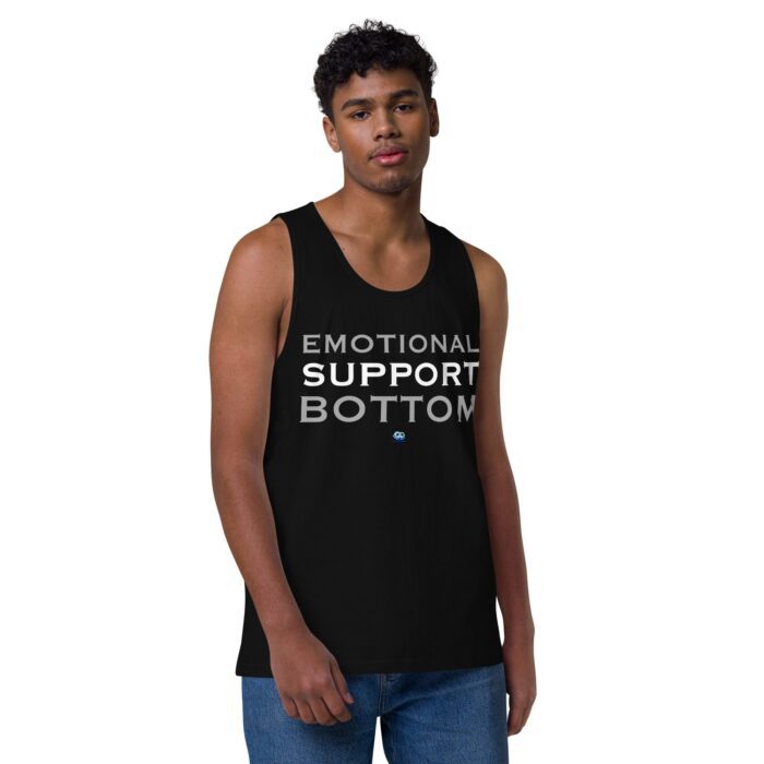 Men’s premium tank top - Emotional Support Bottom - Image 2