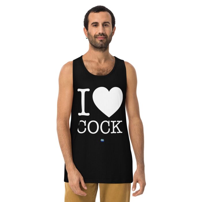 Men’s premium tank top - I Heart Cock - Image 2