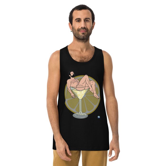 Men’s premium tank top - Lemon Drop - Image 2
