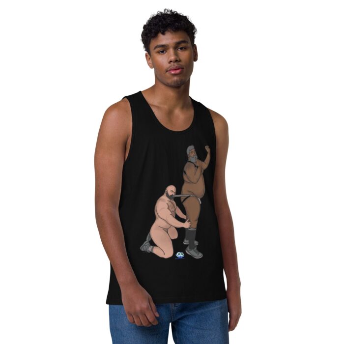 Men’s premium tank top  - Let's Get These Off - Image 2