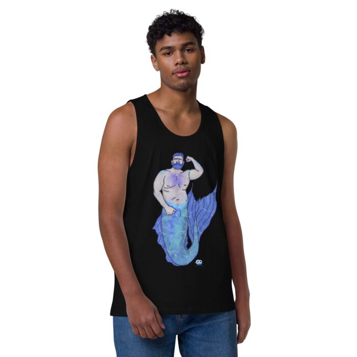 Men’s premium tank top - MerCub Blue - Image 2
