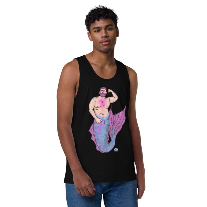 Men’s premium tank top - MerCub Pink - Image 2