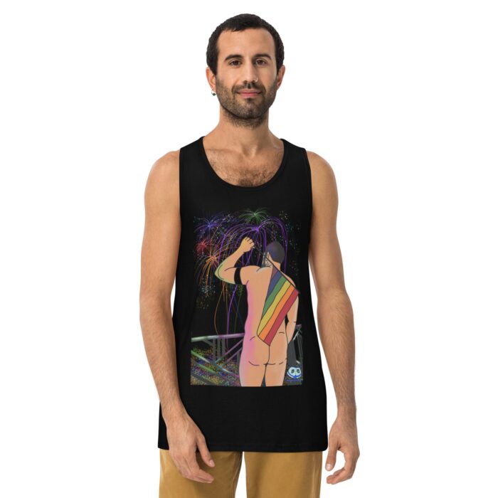 Men’s premium tank top - Pride Parade - Image 2