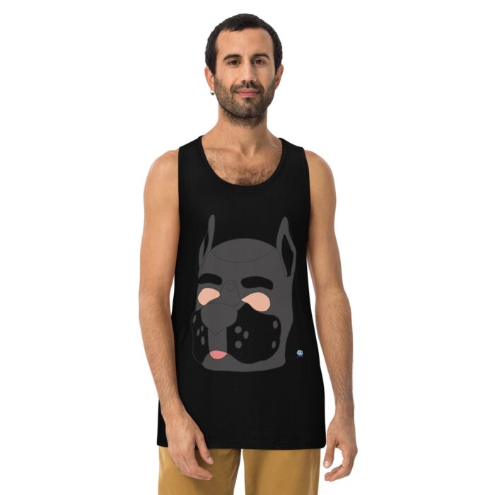 Men’s premium tank top - Pup Mask - Image 2
