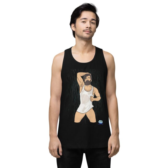 Men’s premium tank top - Rain - Image 2