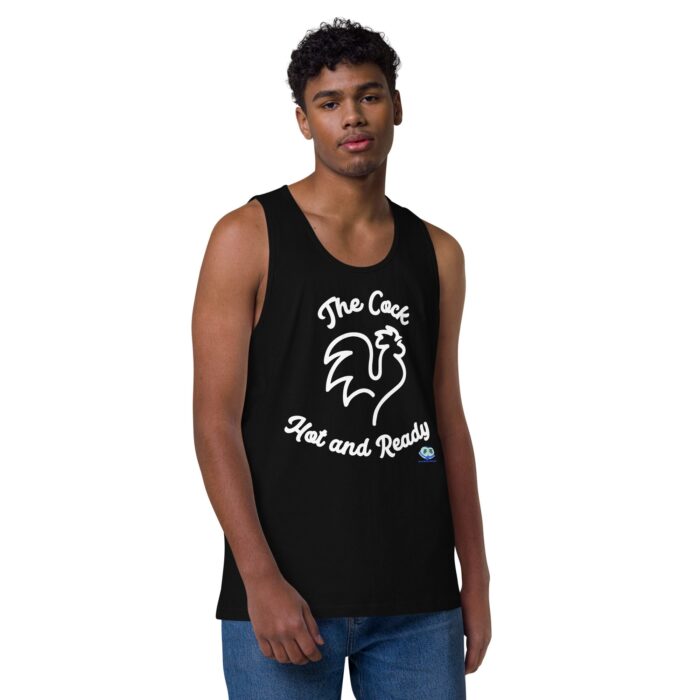 Men’s premium tank top - The Cock, Hot and Ready - Image 2